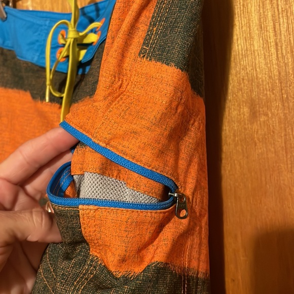 •THE NORTH FACE•MENS STRIPED ORANGE & BROWN BOARD SHORTS SIZE 32(MEDIUM) - Picture 5 of 7